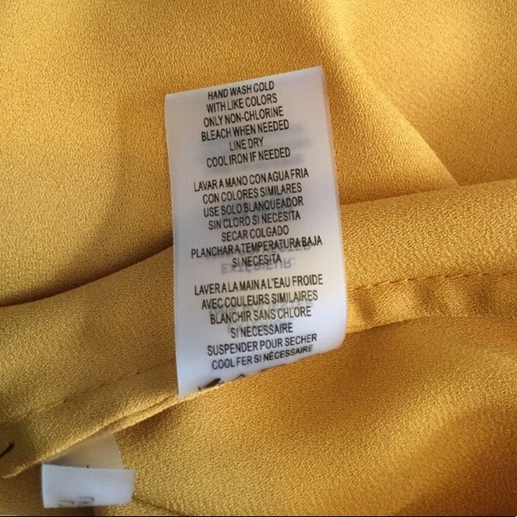 Karl Lagerfeld Paris mustard yellow blouse - Picture 8 of 8